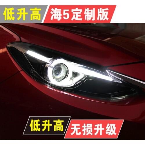 Tuning car Headlight For Mazda 3 mazda3 Axela 2014-2016 Headlights LED DRL Running lights Bi-Xenon Beam lights angel eyes
