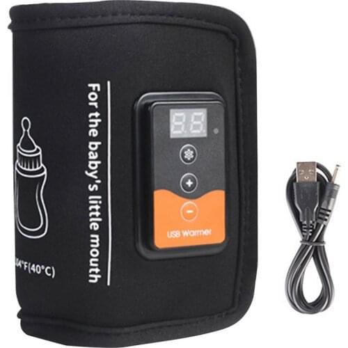 USB Milk Water Warmer Bag Baby Nursing Bottle Heater Baby Bottle Warmer USB LCD Display Travel Bottle Heater Milk Heating Keeper