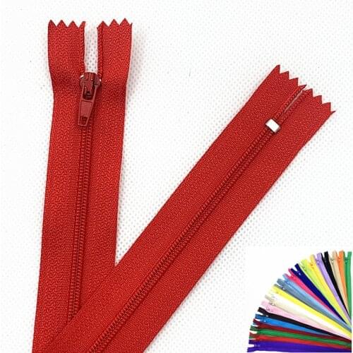 50Pcs 3# 40Cm (16 Inches) Closed Nylon Coil Zipper Tailor Sewing Process Are Available Zippers Bulk (20 Colors)
