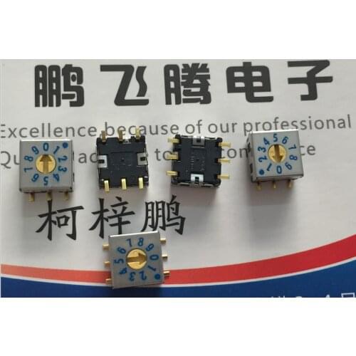 1PCS Japan FUJISOKU SMR7010C-1E 0-9/10-bit rotary dial code coding switch SMD positive code