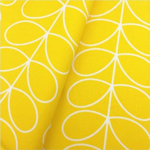 100% Tissue Twill Cotton Fabric Telas Patchwork Fabric Fat Quarter Bundles Fabric For Sewing DIY Crafts Yellow Leaf Color