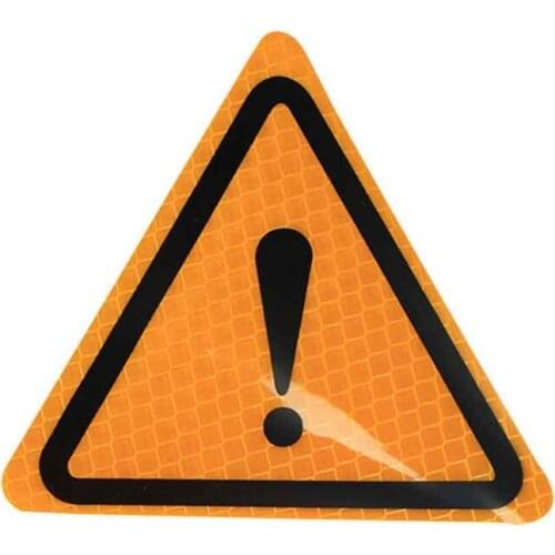 2PCS Triangle Warning Label Reflective Warning Universal Reflective Stickers Car Bodywork Decorative Paster Motorcycle