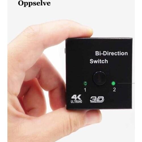 4K HDMI-compatible Switch Bi-Direction 1 In2 Out 2 Input 1 Output Adapter Supports for 4K 3D PS5/4/3 XBox TV Computer PS4 HDTV