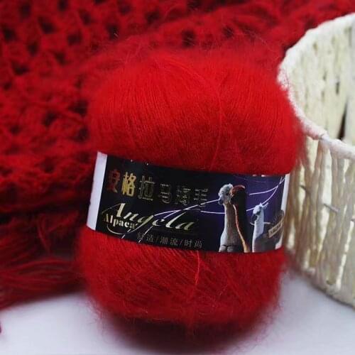 5 pieces Mohair Hand Woven Medium and Thin Wool Double Knit Yarn Mohair Yarn cotton yarn