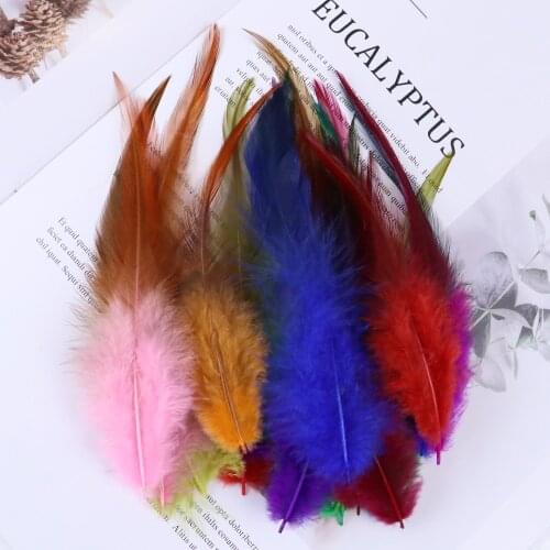 50pcs/bag 4-6" Rooster Feathers High Quality Chicken Feather for needlework Crafts Skirt/Dress Decoration