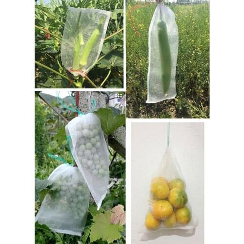 50 PCS Netting Bags Garden Fruit Barrier Cover For Grape Fig Flower Seed Vegetable Protection From Insect Mosquito Bag 3 size