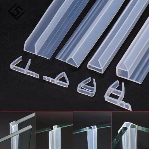 6 8 10 12mm Glass Seals Frameless Shower Bathroom Door Window Balcony Screen Sealing Strip Weatherstrip Draft Stopper Big h/U/F