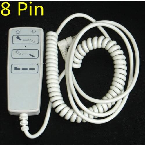 8 Pin Electric Adjustable Electric Massage / Hospital Bed Hand Control Lifter / Control