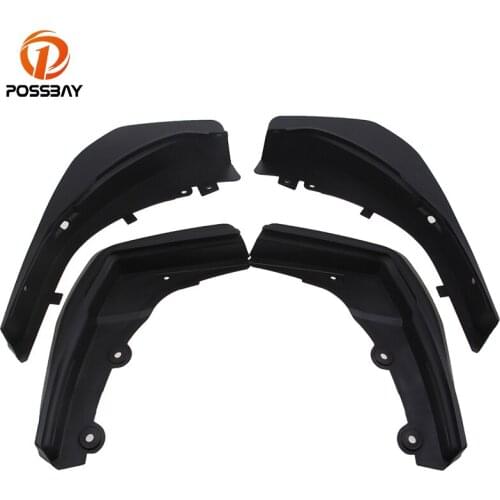 POSSBAY 4pcs/set Car Mud Guards Splash Flaps Black Mudguard for Land Rover Range Rover Evoque Dynamic 12-15 Exterior Accessories