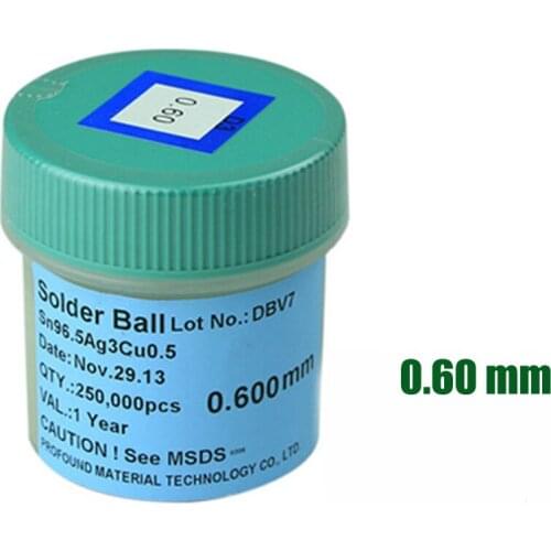 Lead-free BGA welding reballing solder balls dedicated 0.6mm 250k