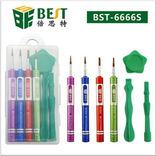 BST- 6666S 7 PCS Professional Phone Repair Precision Screwdrivers Tool Crowbar Opening Tools Kit For iPhone 4S/5S/6/7/8 Plus/X
