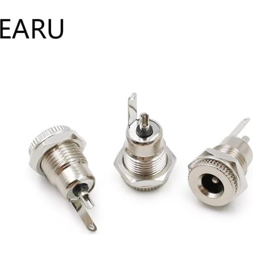 DC099 5.5 mm x 2.1mm DC Power Jack Socket Female Panel Mount Connector metal 5.5*2.1 5.5*2.5