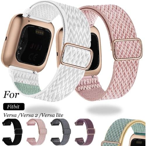 Elastic Nylon correa for Fitbit Versa 2 Band Nylon bracelet for fitbit versa lite strap Wristband smart watch belt Accessories
