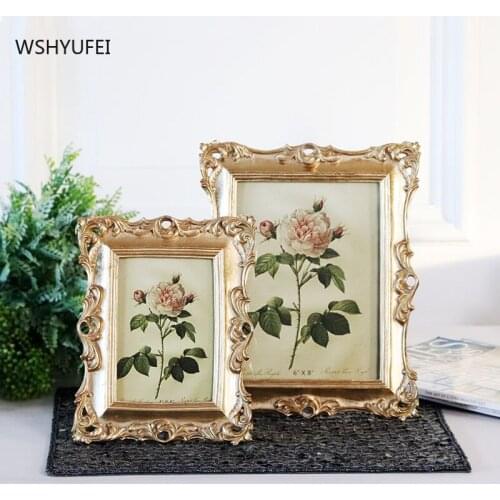 WSHYUFEI Retro resin photo frame Wedding set up Photo frame on the wall Modern decoration household products