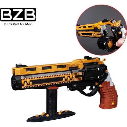 BZB MOC 39676 Toy Gun Model Movie Destiny 2 Last Will Hand Cannon Weapon Building Block Design Toy Boy Kids Gift Outdoor Fun Toy