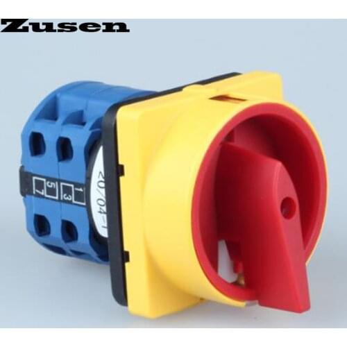 Zusen Cam Switch LW26GS-20/04-1 690V 20A Universal Switch lock rotary 4 Poles 8 terminals OFF-ON 2 position switch