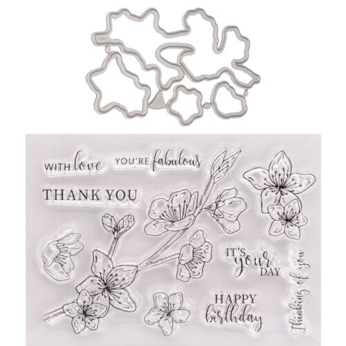 Metal Cutting Dies and Stamps flowers Flowers and blessings for Scrapbooking Paper Cards Decorative Crafts Embossing Die Cuts