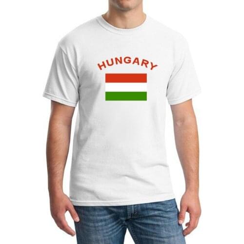 BLWHSA HUNGARY Men T-Shirts Fans Cheer Crew Neck Short Sleeve Summer 100% Cotton T shirts for Men National Flag Clothing