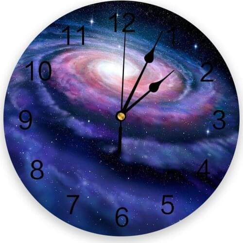 Starry Sky Wall Clocks Home Decoration Silent Round Wall Watches for Home Living Room Kitchen Wall Decor