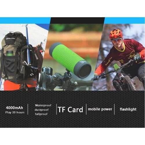 Newest PD-X1 Bicycle Bluetooth Speaker Portable FM Radio TF Card Power Bank Bike Cycling Music MP3 LED Flashlight 4000mAh