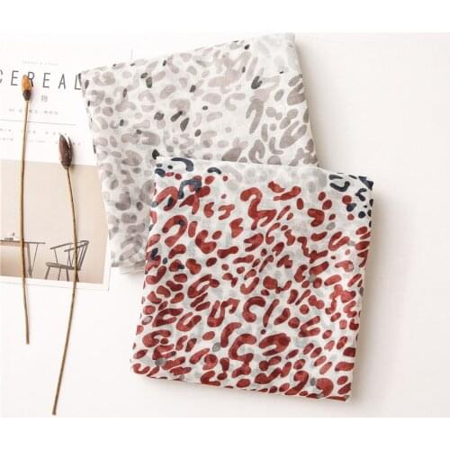 2020 New Leopard Print Scarves And Shawls Women Long soft Trendy Abstract Wrap Hijab 2 Color Free Shipping