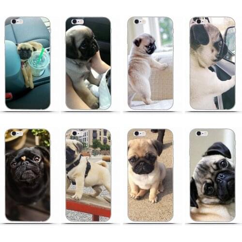 New Pug Puppy Dog For Huawei Honor 4C 5A 5X 6A 6C 6X 7X 9 V8 V10 Mate 7 8 10 P9 P20 Pro Lite Play Unique Shell Transparent TPU