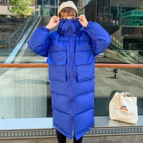 JuneLove Parkas New Fashion Women Long Hooded Winter Coat Casual Thicken Warm Jacket Loose Down Cotton Padded Jackets Outwears