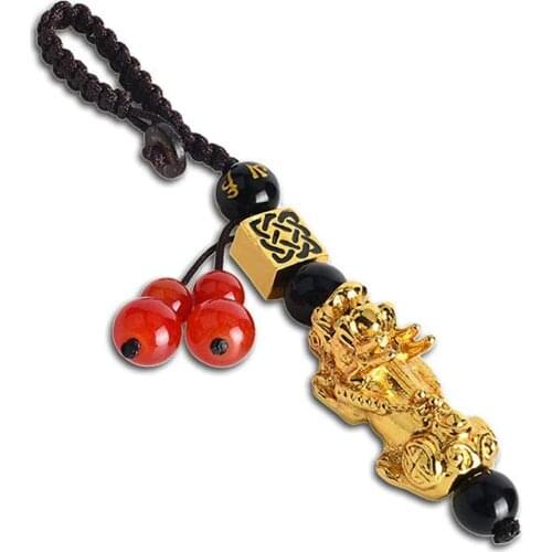 Pendant Charms Pixiu Beast Bring Lucky and Wealth Chinese Fengshui Charm Car Key Pendants Keychain Bag Bracelet Accessories
