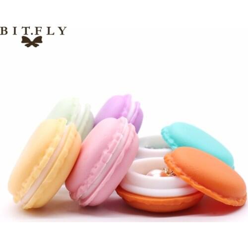 Portable Candy Color Mini Macarons Storage Box Lovely Jewelry Gift Package Pill Carrying Case Headset Protection Box