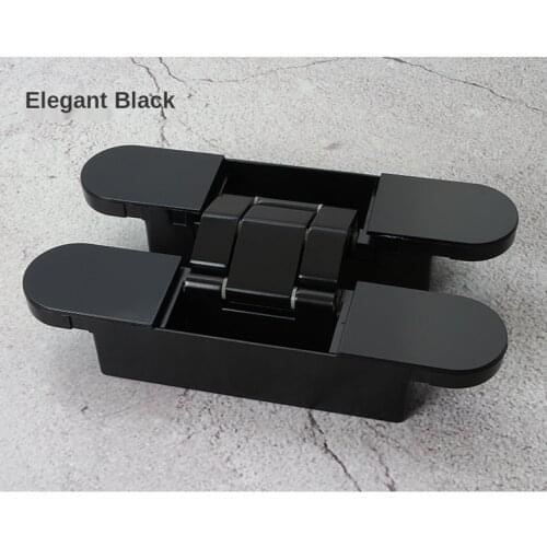 3D Adjustable Conceal Wood Door Mute Cross Hinge Hidden Automatic gate Self Closing Heavy Duty Black Hinges Load-bearing 80KG