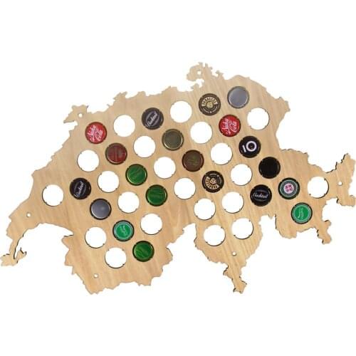 Swiss Beer Cap Map Bottle Cap Map Of Switzerland Best Gift Patriotic Wall Decor Wooden Hanging Craft Map for Beer Aficionado