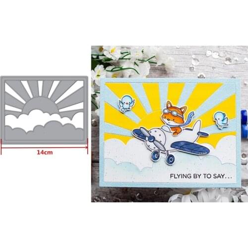 Sunrise Frame Metal Cutting Dies Stencil For Scrapbooking Handmade Paper Cards Embossing Craft Deoration Mould New
