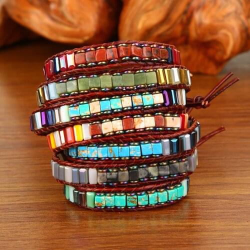 Sunshine and Beads Leather Bracelets