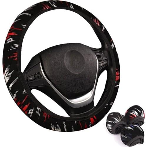 Cloth Car Steering Wheel Cover No Inner Ring Fashion 3 Colors Car Styling Universal For 37-38CM Steering-Wheel Auto Protector