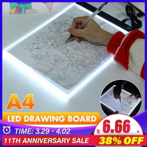 Ultra Thin A4 LED Light Pad Artist Tattoo Stencil Board Light Box Table Tracing Drawing Board Pad Copy Painting Drawing Board