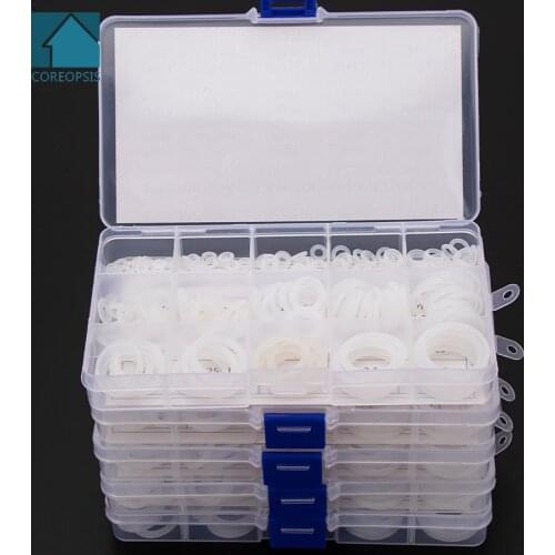 150-225pcs Silicone VMQ White Sealing O-rings OD 6mm-35mm CS1mm 1.5mm 1.9mm 2.4mm 3.1mm Durable Gasket O Rings Assortment Kit S7
