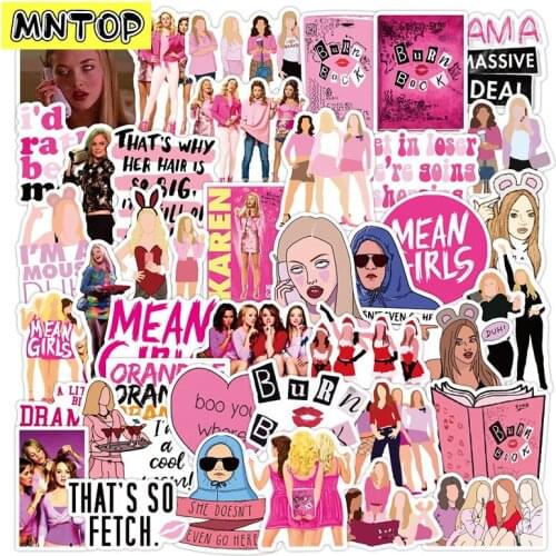 10/30/50Pcs/set Mean Girls Cartoon Comedy TV Graffiti Mix Waterproof Stickers For Diy Luggage Laptop Case Skateboard Phone Toys
