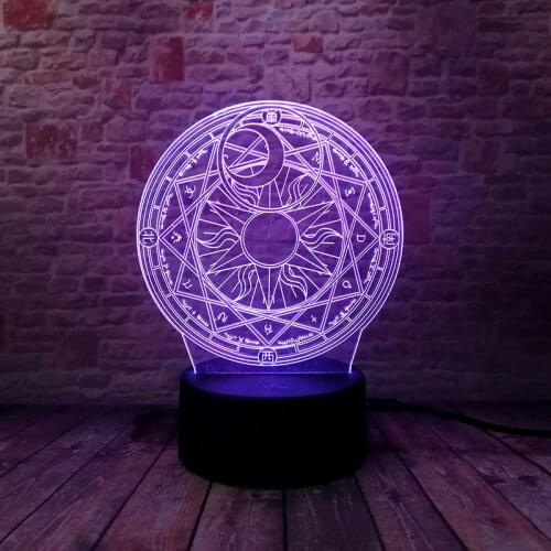 Magic Sakura Anime Model 3D Illusion Led Lamp Colorful Touch Nightlight Glow in the Dark Luminous Action & Toy Figures