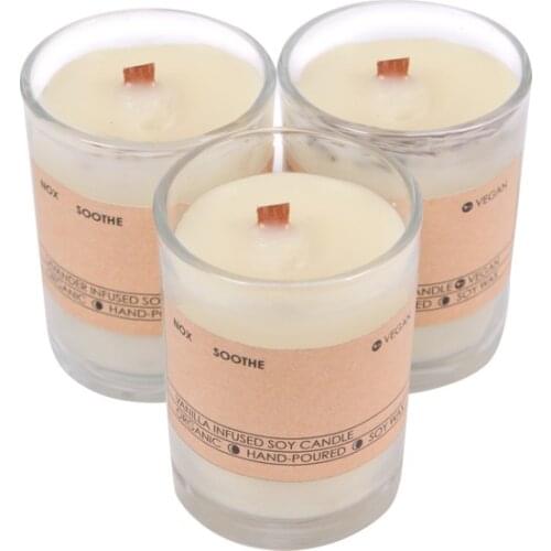 X-Perk Vanilla Scented Natural Soy candles 3'lü Set candles and scents свечи и ароматы velas y aromas