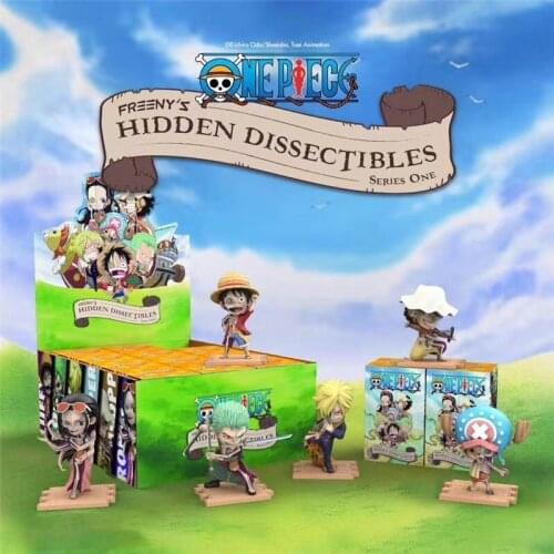 12 PCS Newest Genuine Mighty Jaxx One Piece Mysterious Blind Box Half Bone Type Designer Trendy to Play Doll Action Figure Gift