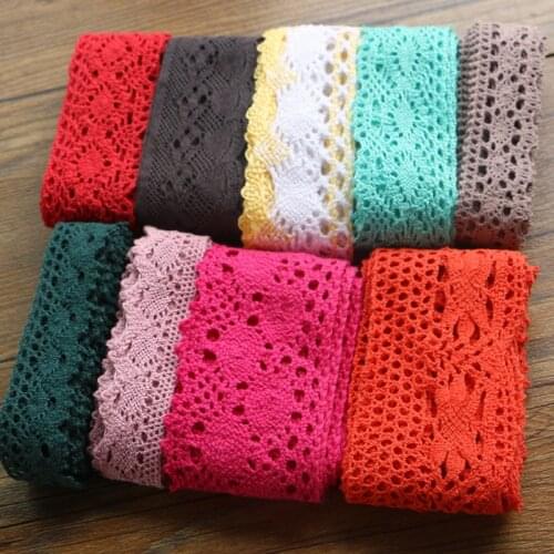 2-6CM 5 yards Coloured lace high qualit lace cotton lace sewing Home Furnishing garment accessories DIY material