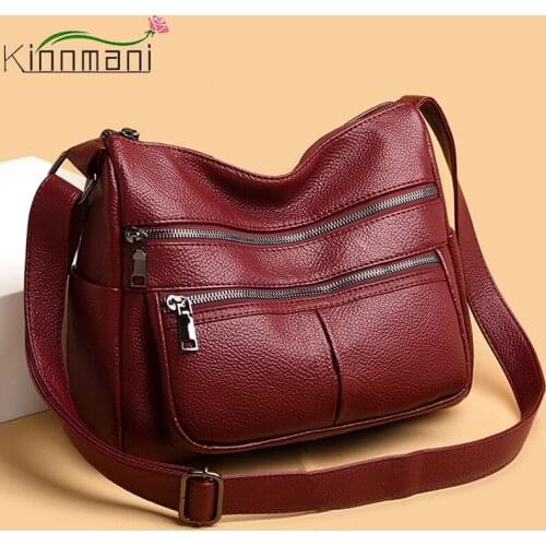 2021 KINNMANI High Quality Leather Female Crossbody Bag Purses Handbags Luxury Designer Shoulder Messenger Bags For Women