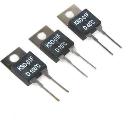 5pcs KSD-01F 40 45 50 55 60 65 70 80 85 degree normally closed thermostat switch Temperature Control