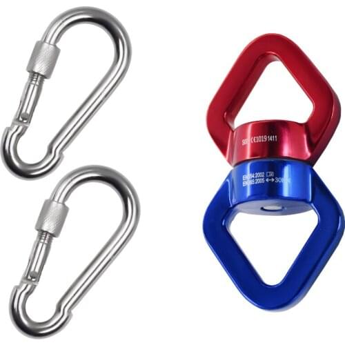 Aluminum Climbing Carabiner Ring Yoga Swivel Rotary buckle Aerial Silks dance carabiner outdoor indoor Swing Rope Connector