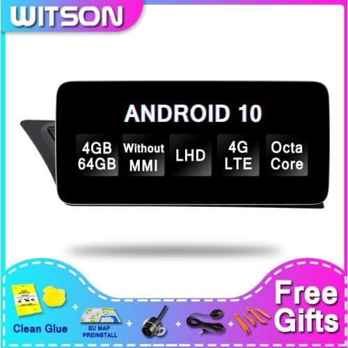 WITSON AUDI BIG SCREEN Android 10.0 For AUDI A4/A5 2008-2016 LOW Left Hand Driver 4G RAM 64GB ROM CAR RADIO