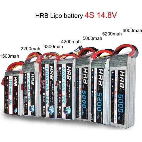 HRB RC Lipo 1S 2S 3S 4S 5S 3.7V 7.4V 11.1V 14.8V 18.5V Battery 1500mah 2200mah 3300mah 4200mah 5000mah 5200mah 6000mah 10000mah