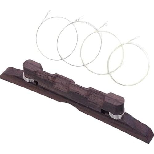 114mm Rosewood Mandolin Bridge+Mandolin Strings Set for Mandolin Musical Instrument Parts