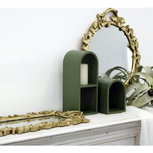 SWEETGO 2 Layers Wood Arch House Home Decoraion for Cupcake/Push Cake Dessert Table Nordic Fores Wedding Props Tools