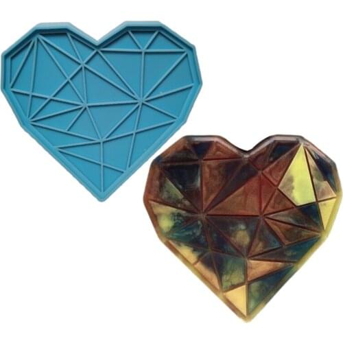 Epoxy Resin Mold Diamond Heart Jewelry Casting Silicone Mould DIY Crafts Plaster Soap Aromatherapy Wax Making Tool