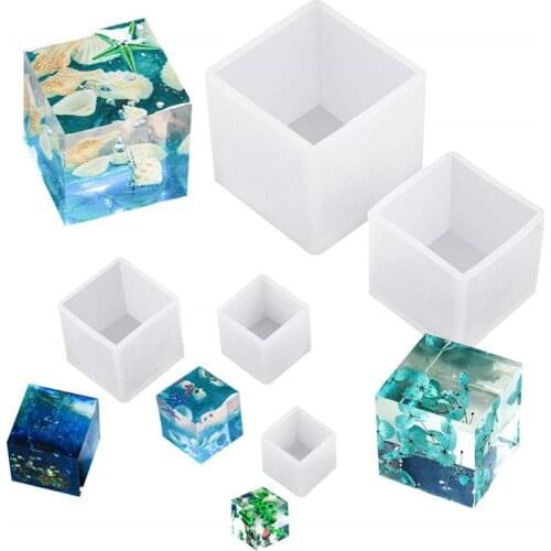 Cube Resin Casting Molds Square Resin Mold for Diorama Preserved FlowerInsect Specimen Rectangle Resin Silicone Molds DIY Candle